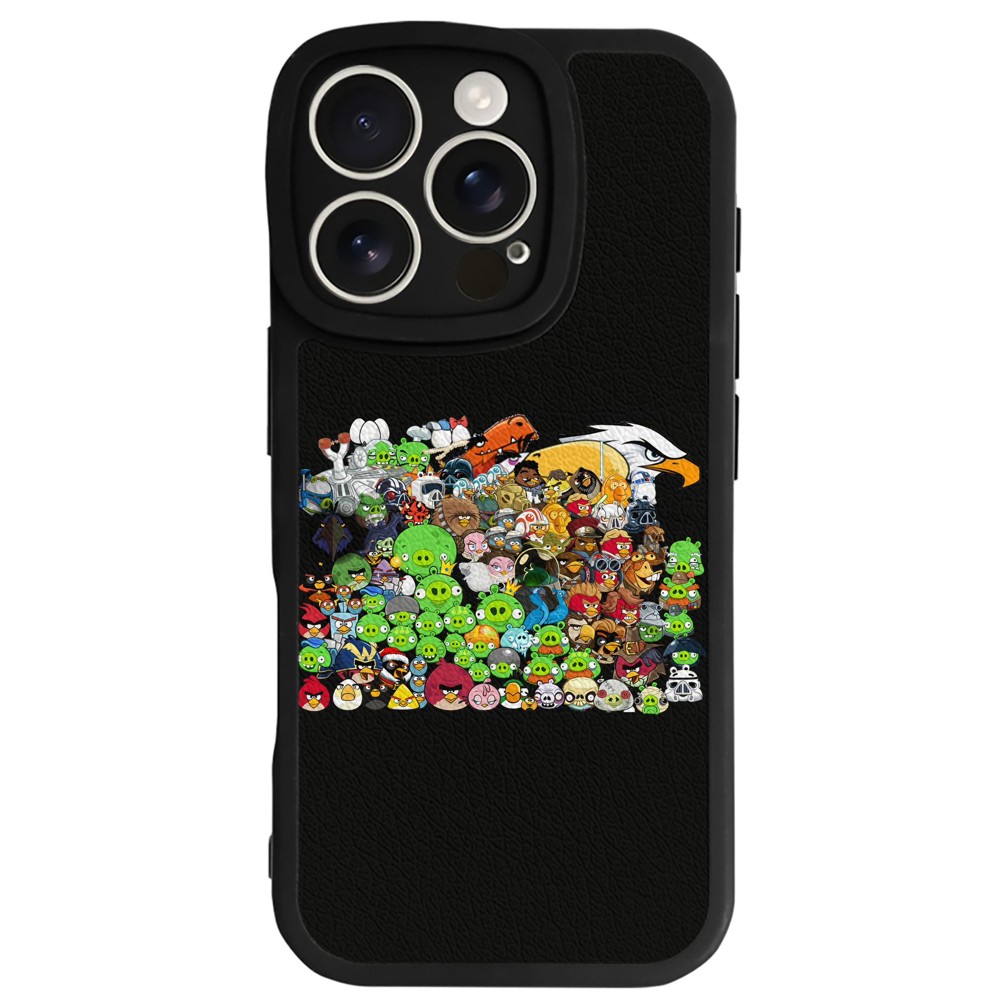 （画像用） Angry Birds アングリーバード 【iPhone 16シリーズ対応】シリコンスマホケース（レザー調） 材質：シリコン
